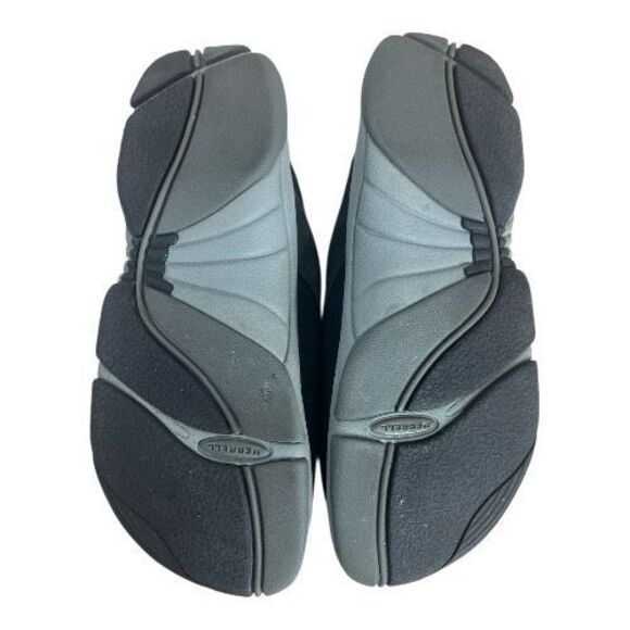 Merrell BELLUNA Women Black Sandals Size 10 Slip-On Leather Flip Flops Open Toe - Picture 9 of 14